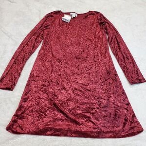 NWT Land N' Sea Red Velvet Dress Medium Whimsigoth Grunge Witchy Party Retro Y2K